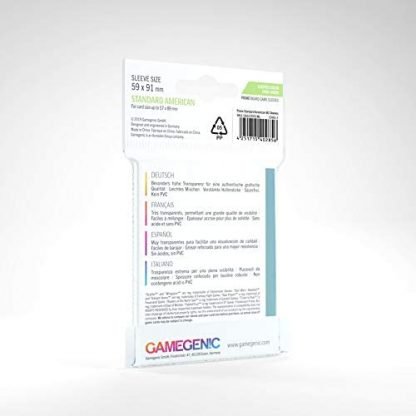 Fundas Gamegenic Estándar American  Sleeves 59 x 91 mm (50 unds) - Imagen 2
